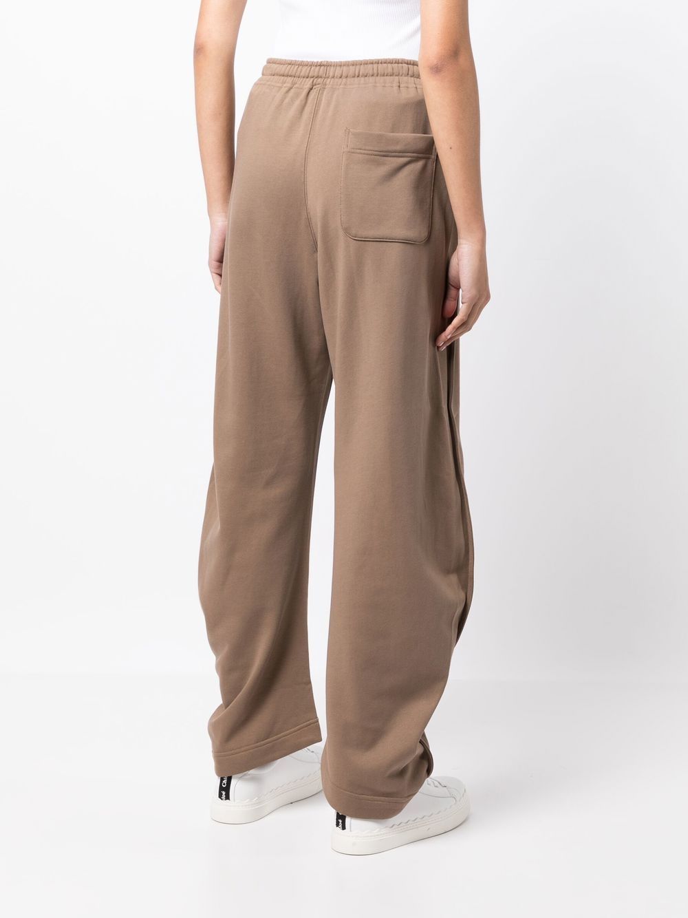 Shop Jnby Loose Fit Drawstring Track Pants In Brown