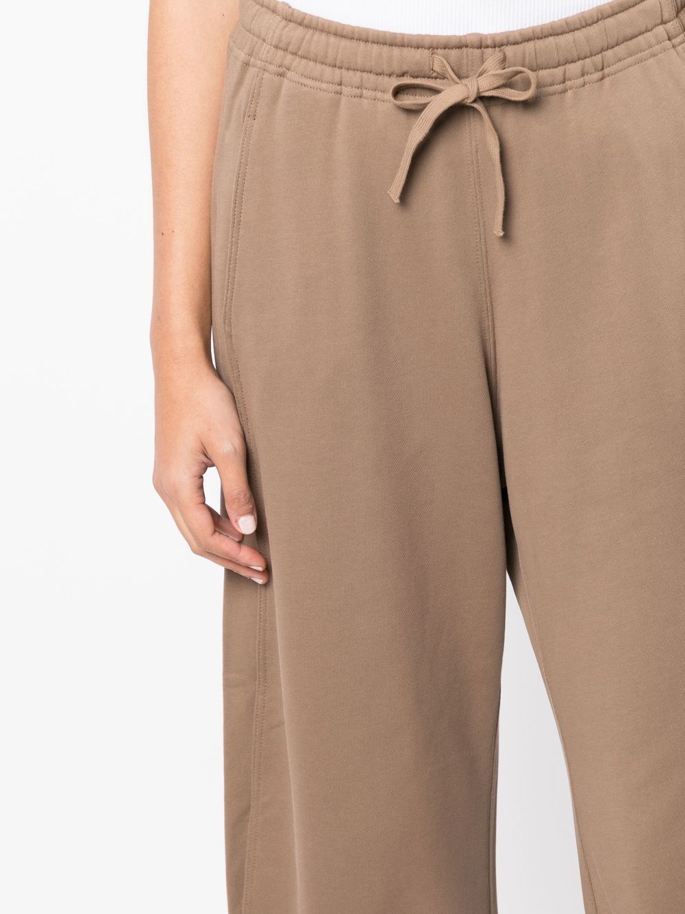 Shop Jnby Loose Fit Drawstring Track Pants In Brown