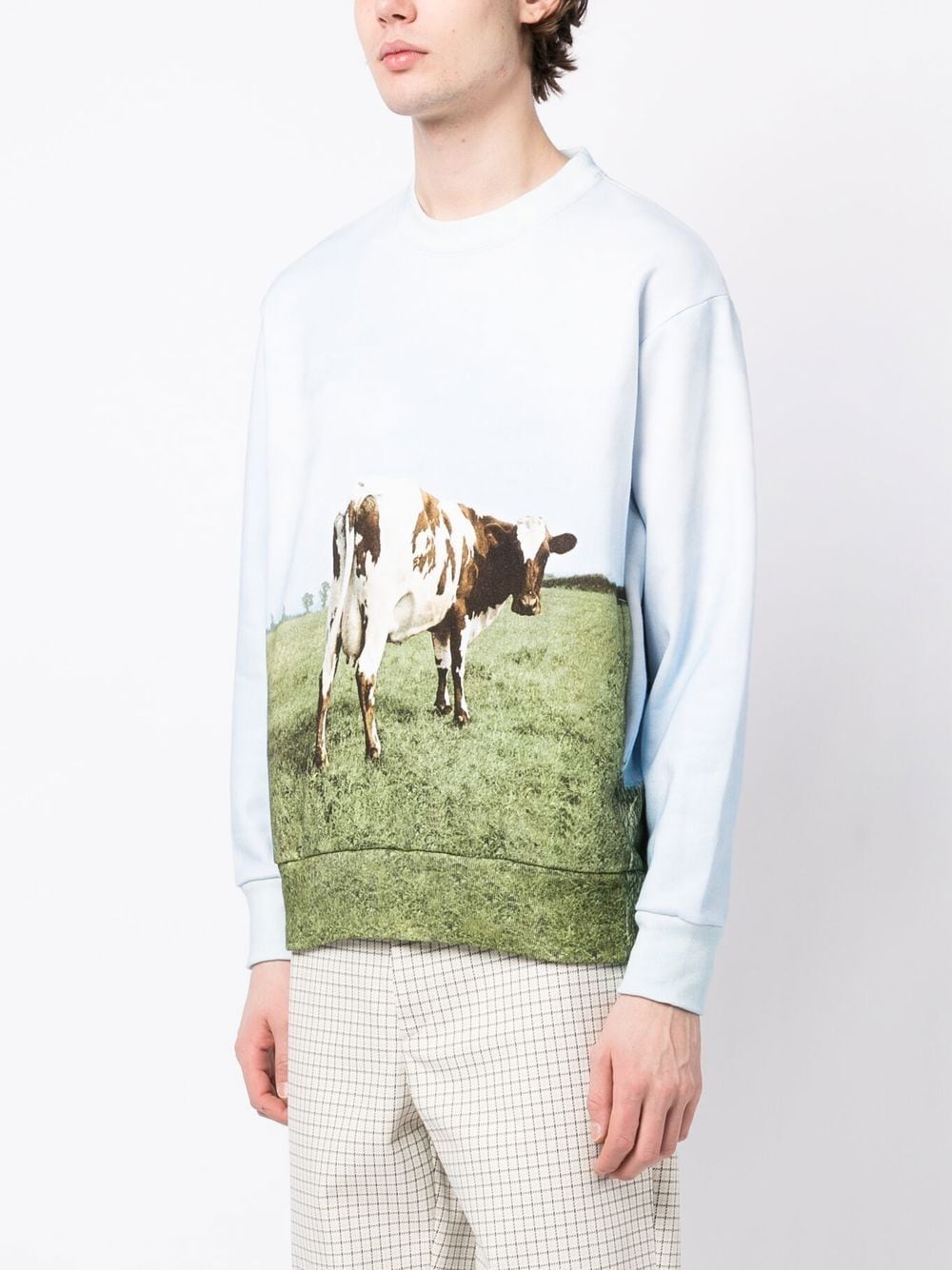 Shop Undercover Photograph-print Cotton Sweatshirt In Blue