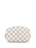 Louis Vuitton Pre-Owned 2011 Damier Azur zipped cosmetic pouch - White