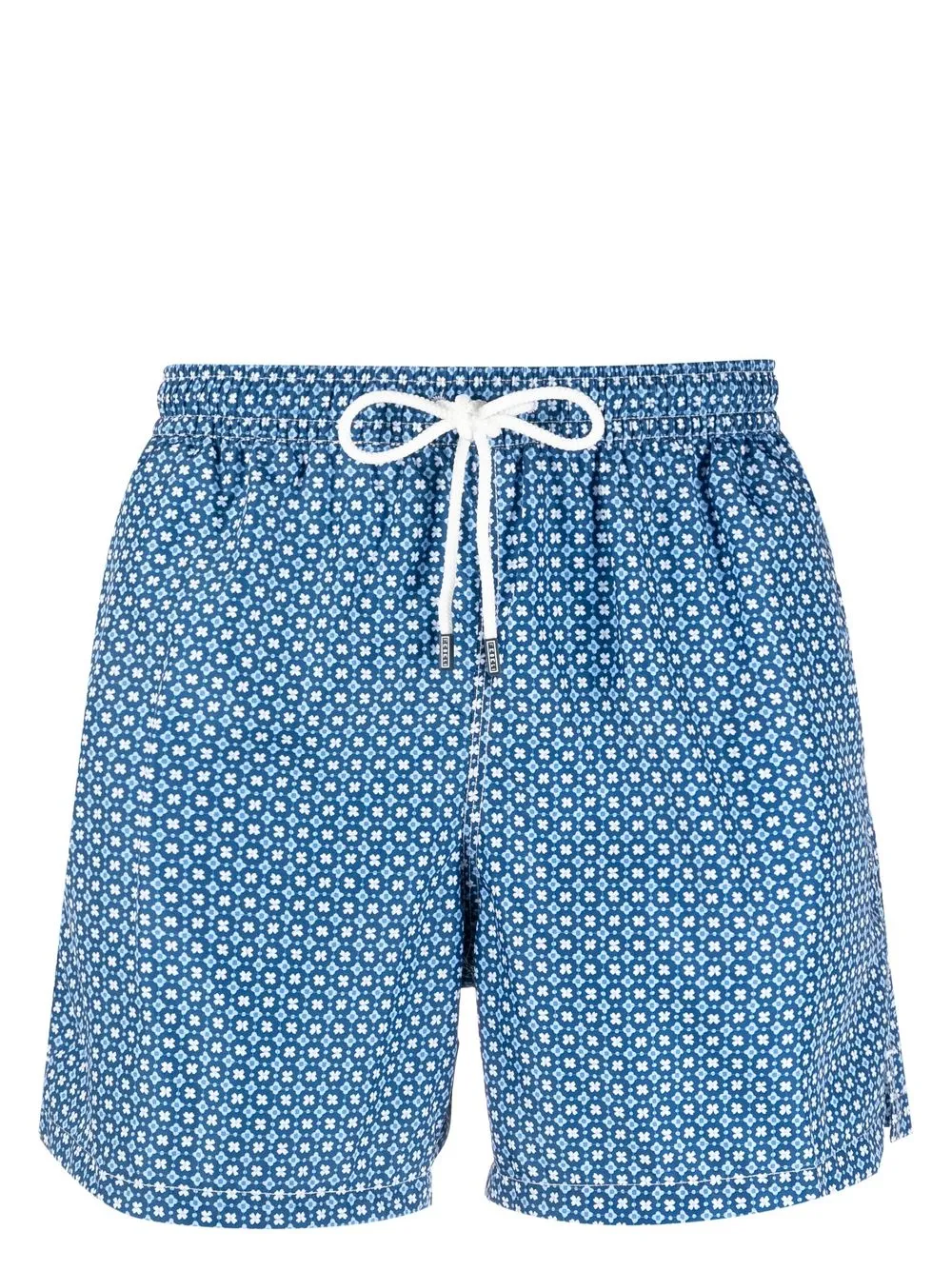 

Fedeli Madeira geometric-print swim shorts - Blue