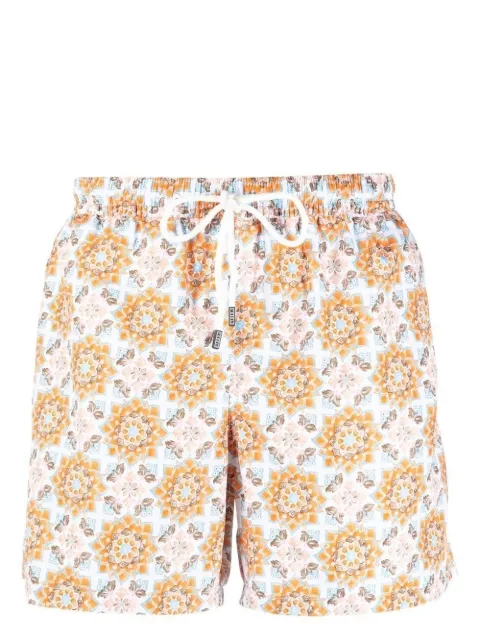 Fedeli geometric-pattern swim shorts