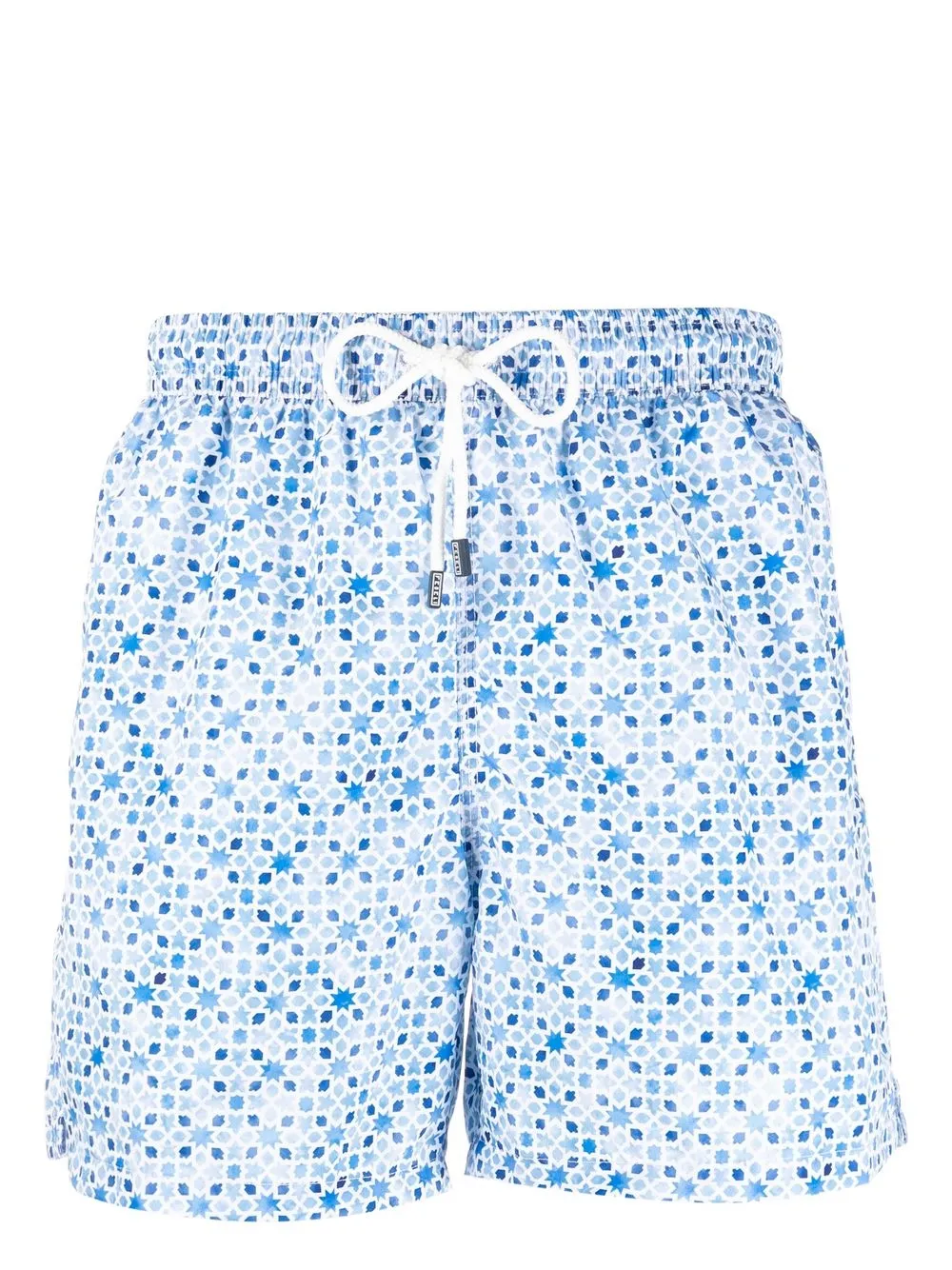Fedeli Madeira Pool-print Swim Shorts In Blau
