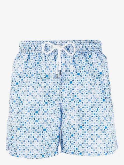 Fedeli geometric-print drawstring swim shorts