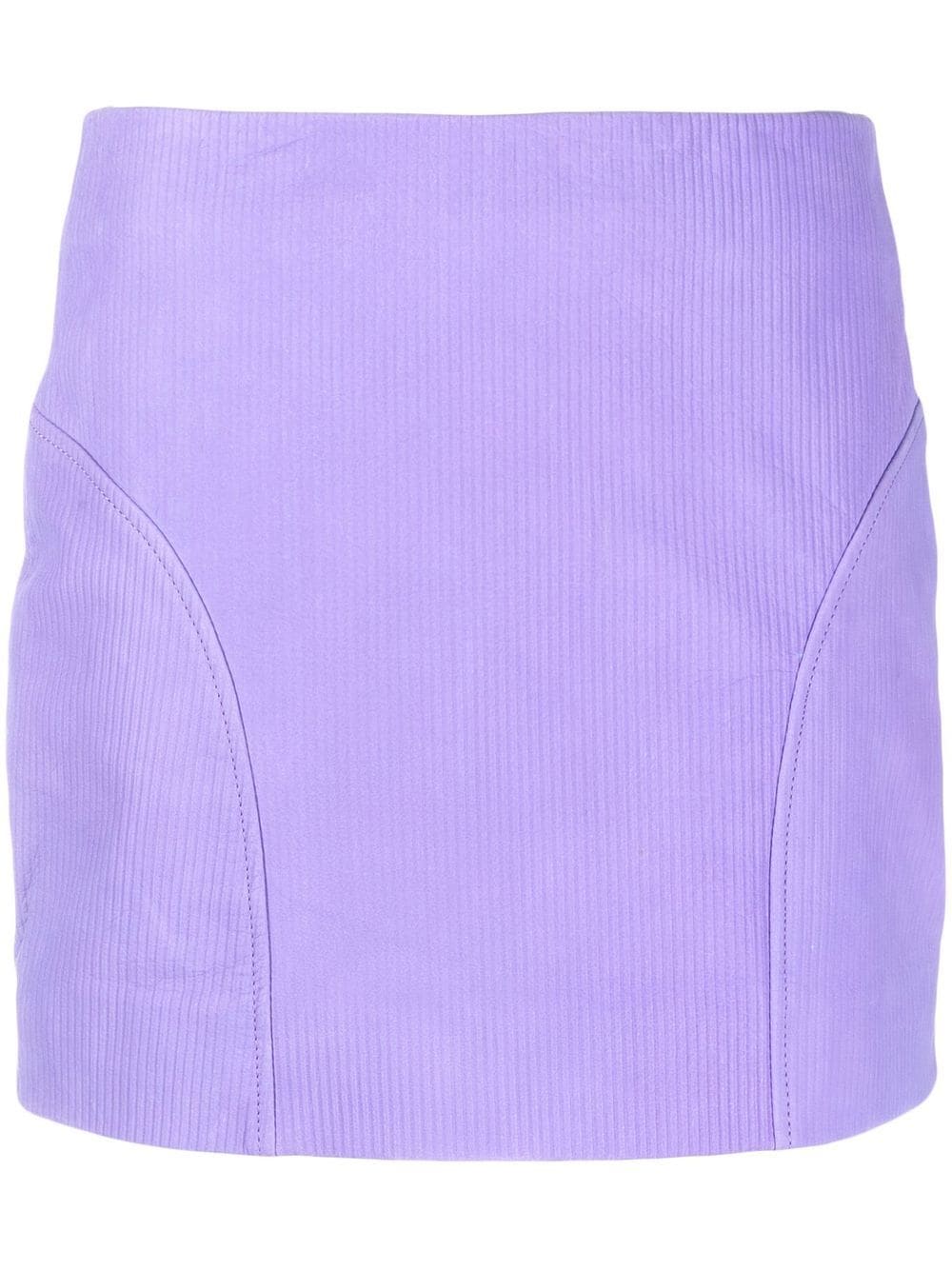 Shop Remain Leather Mini Skirt In Violett