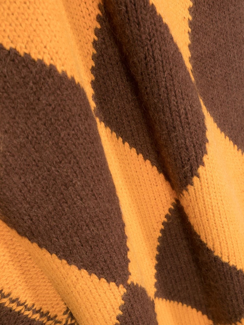 Shop La Doublej Argyle-pattern Knitted Scarf In Yellow