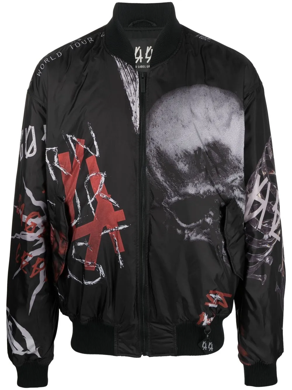 

44 LABEL GROUP chamarra bomber con estampado gráfico - Negro