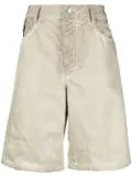 44 LABEL GROUP logo-patch five-pocket shorts - Neutrals