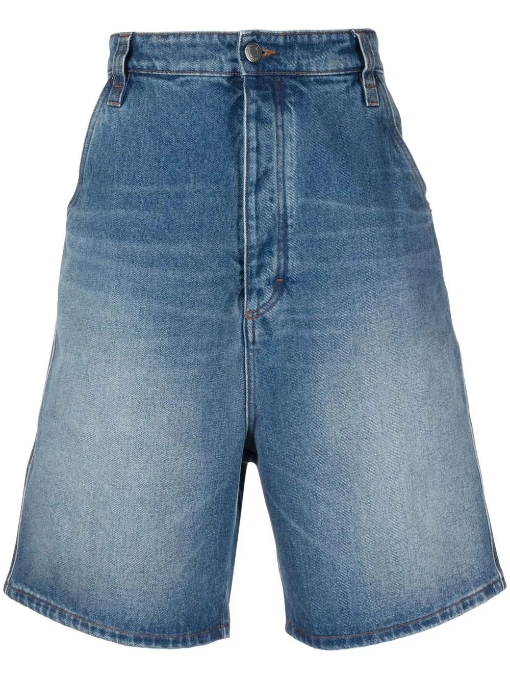

AMI Paris a-line washed denim shorts - Blue