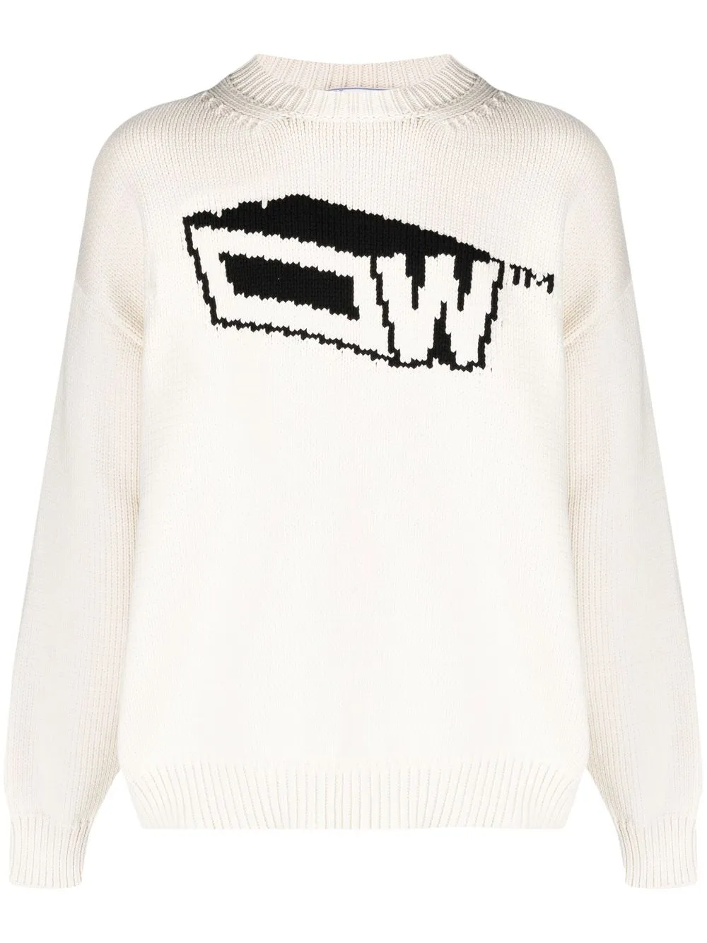 Graffiti Zine intarsia-logo knitted jumper