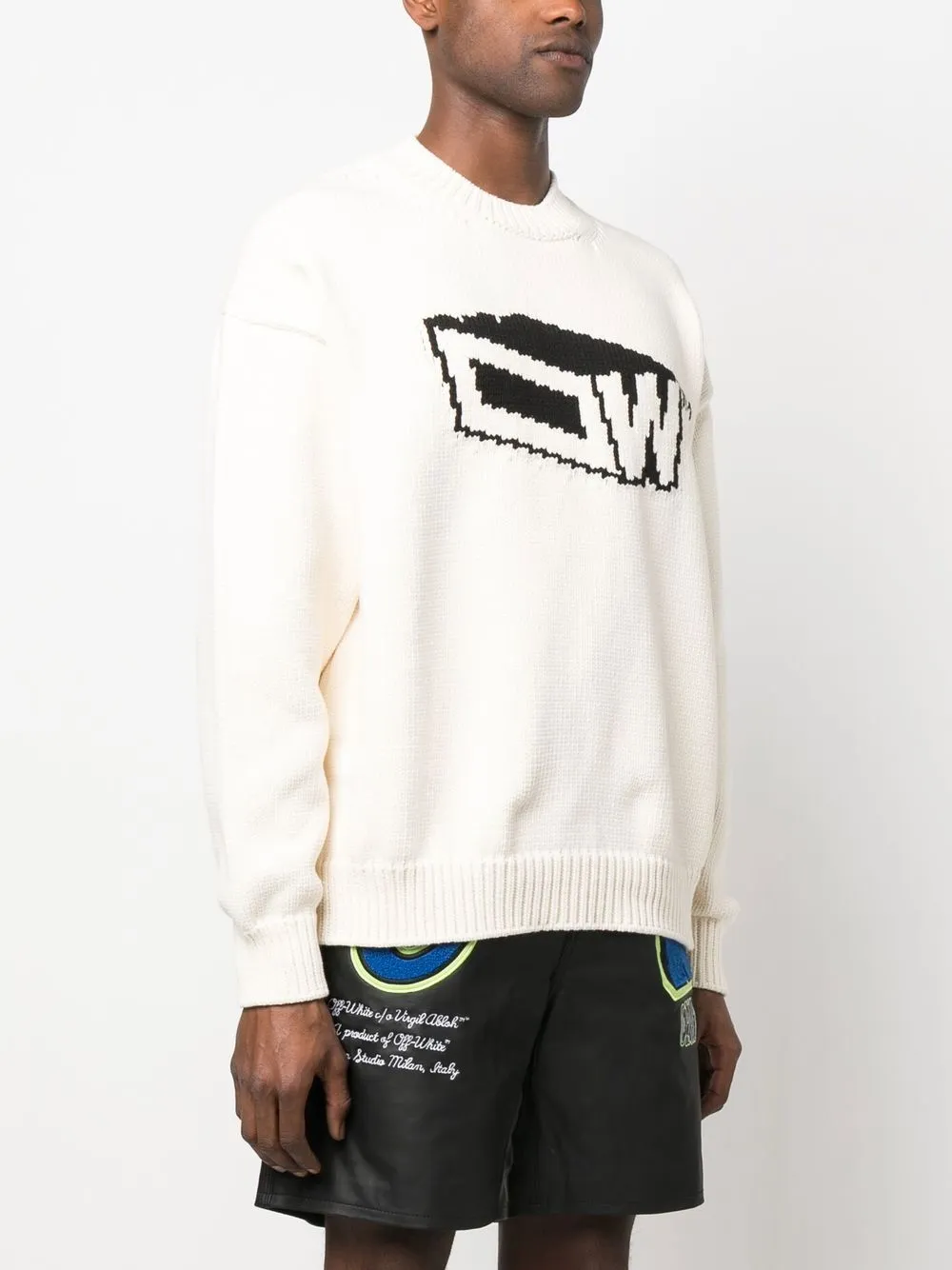 Off-White Graffiti Zine intarsia-logo Knitted Jumper - Farfetch