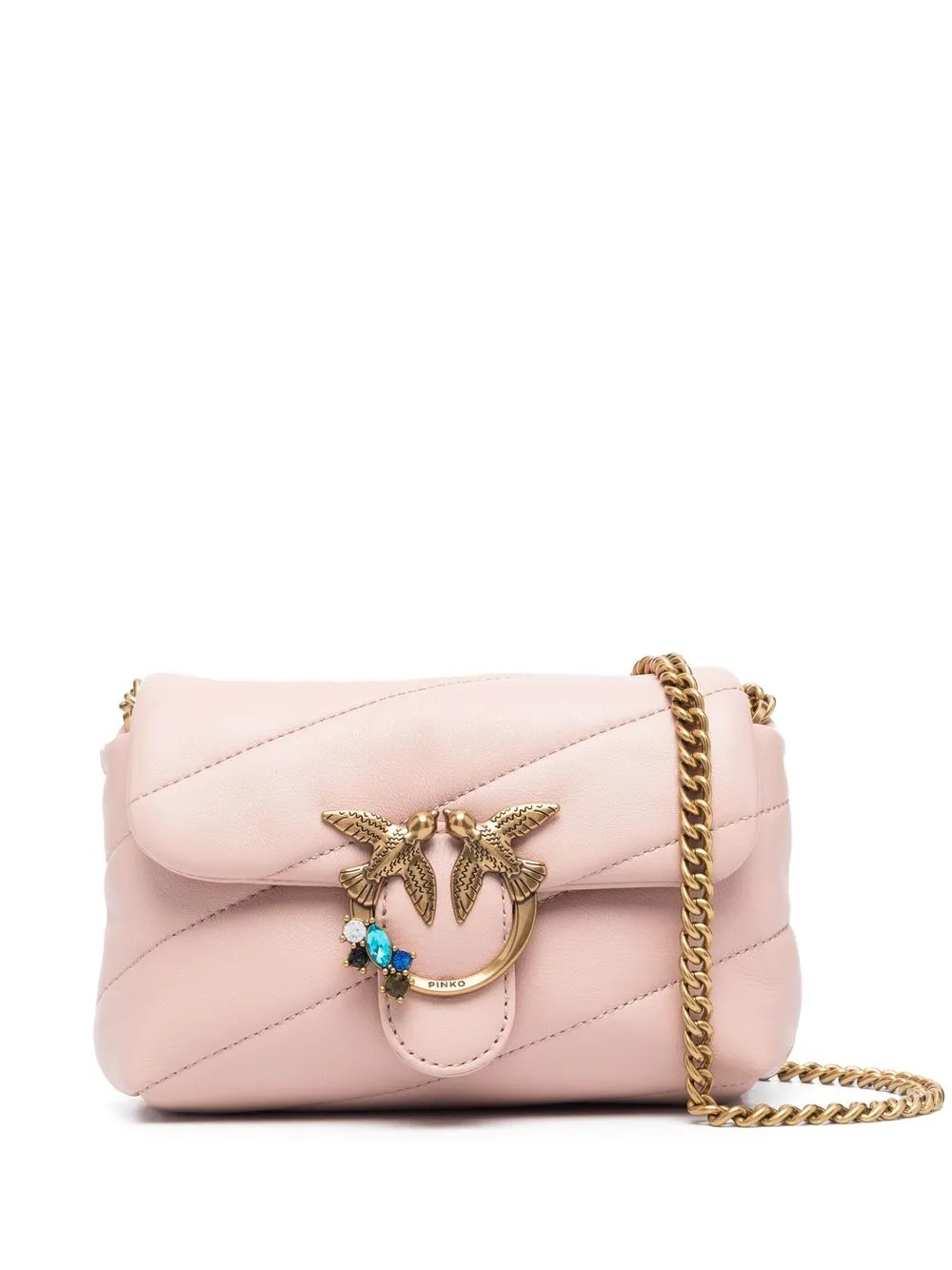 

PINKO Love Birds quilted shoulder bag