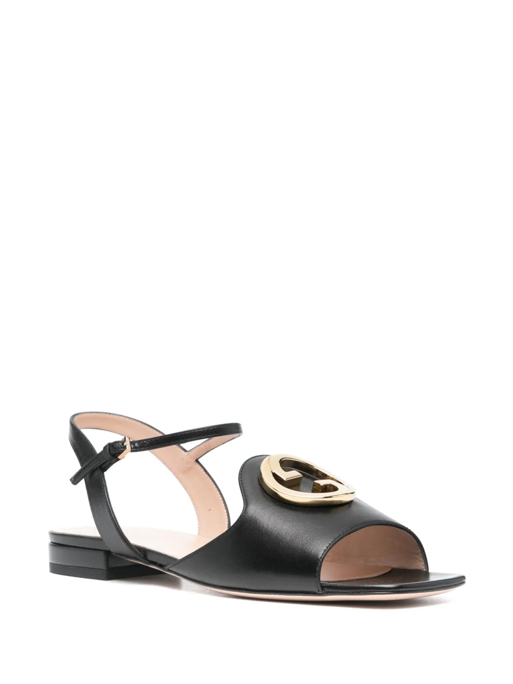 Image 2 of Gucci Interlocking G-logo leather sandals