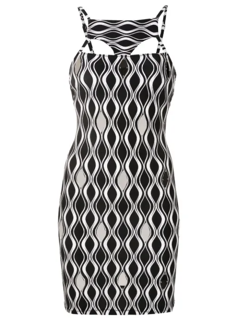 Amir Slama wave-print bodycon mini dress