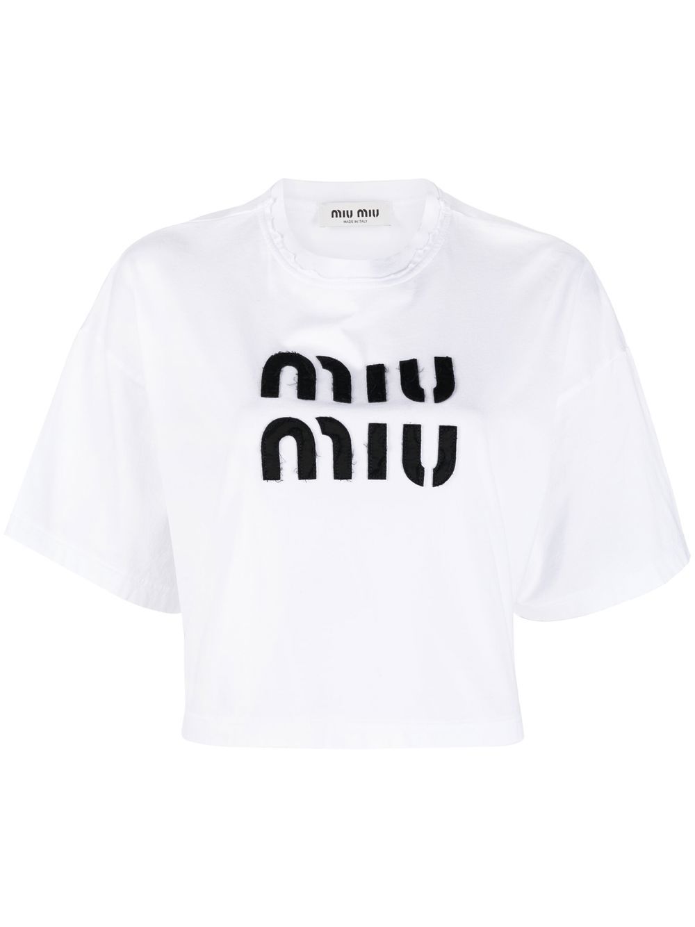 Embroidered Cotton T-shirt In White