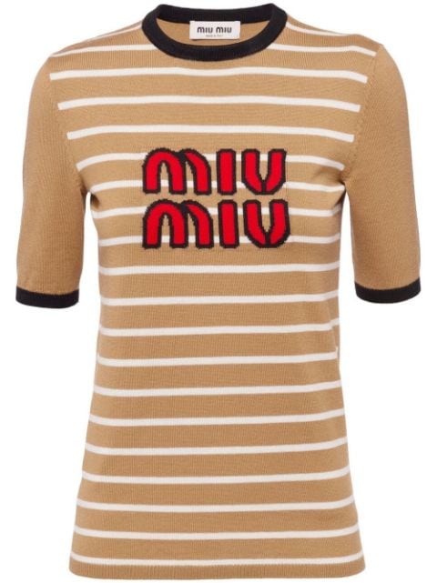 Miu Miu striped knitted top
