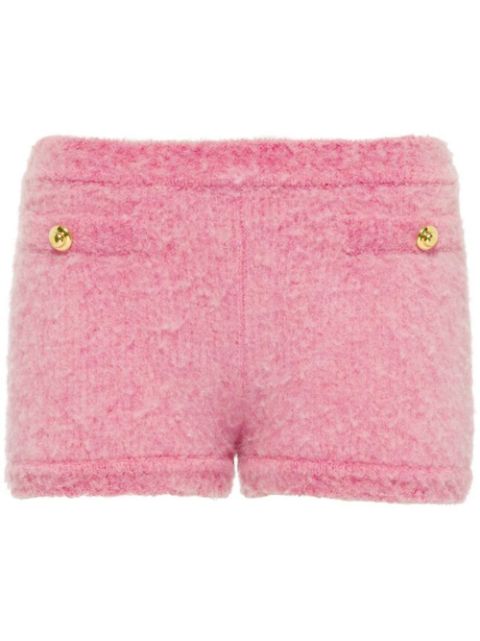 Miu Miu Boucle virgin-wool shorts Women