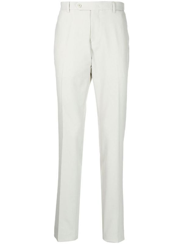 Drawstring trousers in a lightweight striped silk blend satin  EMPORIO  ARMANI Man