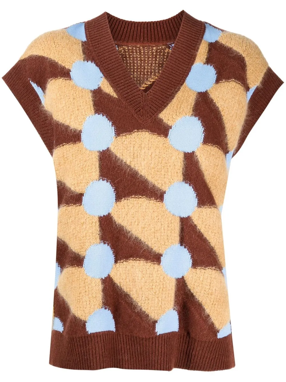 

JNBY abstract-pattern knit vest top - Brown