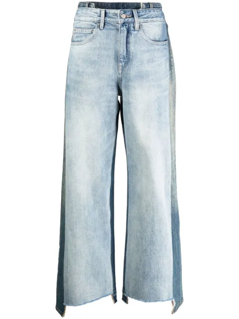 JNBY jeans asimétrico con diseño patchwork