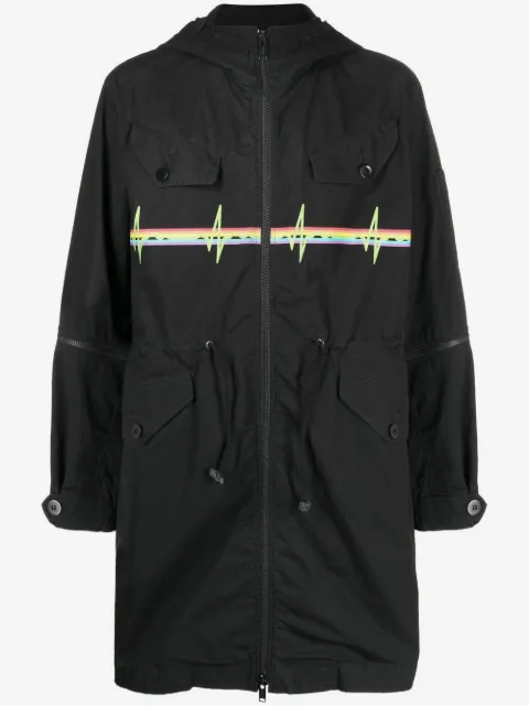 Undercover graphic-print hooded parka 