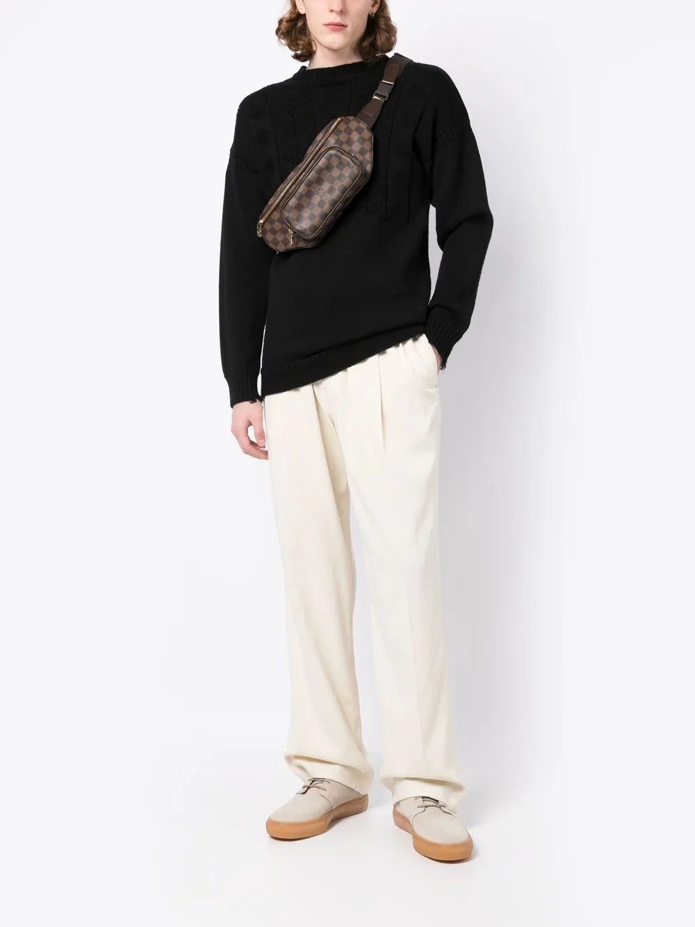 Louis Vuitton 2006 pre-owned Damier Ebène Melville heuptas - Bruin