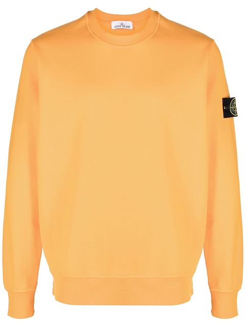 Stone Island Compass-logo cotton sweatshirt 