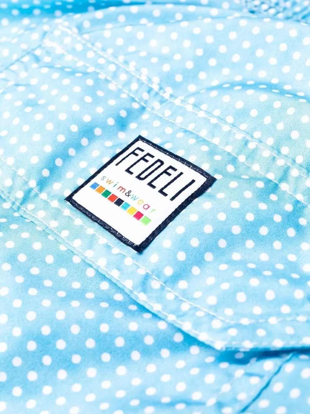  Fedeli Short De Bain Madeira Imprimé - Bleu 