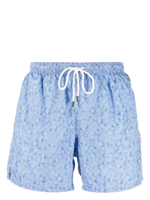 Fedeli Madeira graphic-print swim shorts