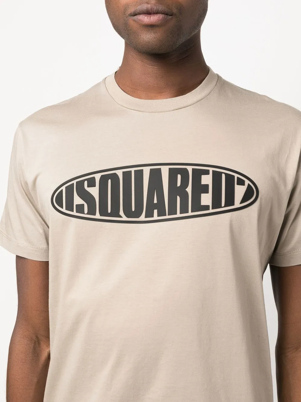 Dsquared2 Logo-print Short-sleeve T-shirt In Neutrals