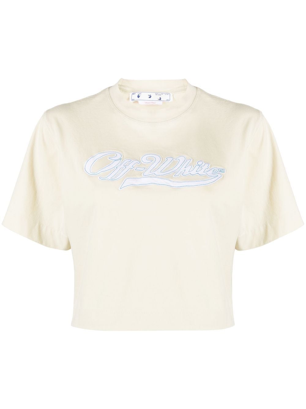 Off-White logo-print Cropped T-shirt - Farfetch