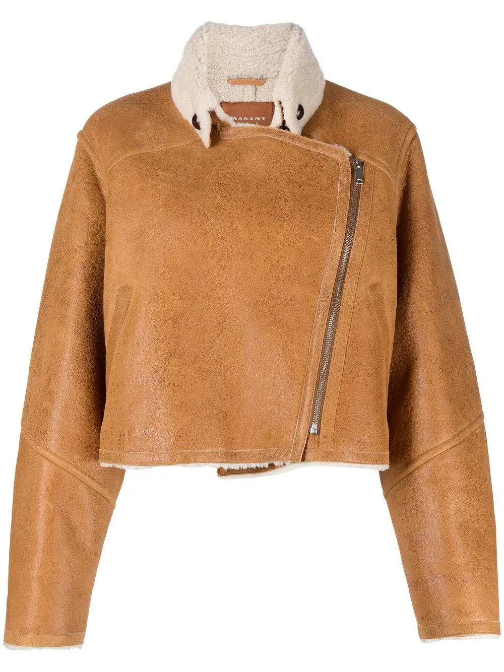 

Isabel Marant Étoile Apstya cropped shearling jacket - Brown