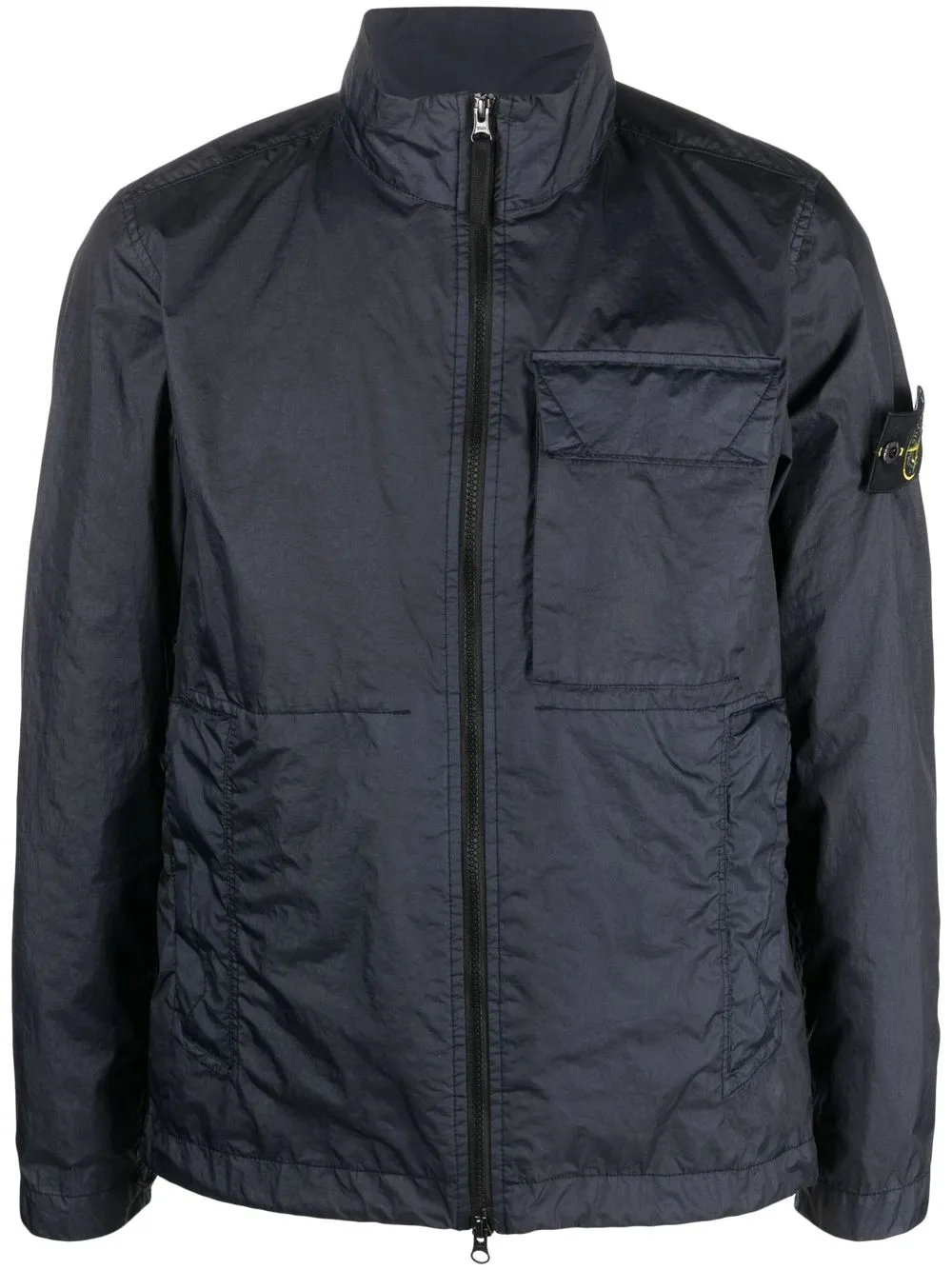 

Stone Island Compass-patch zip-up jacket - Blue