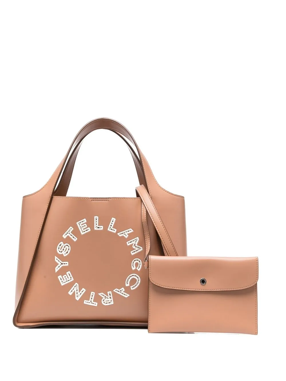 

Stella McCartney embroidered-logo tote bag - Neutrals