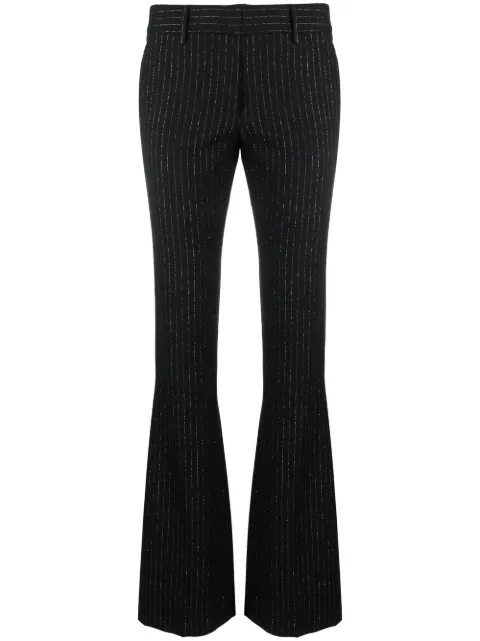 Alessandra Rich pinstripe flared wool trousers