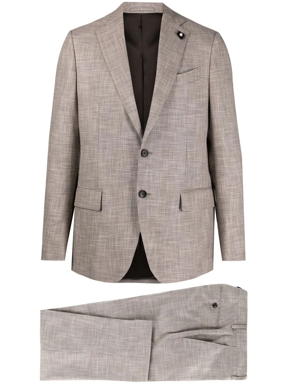 

Lardini single-breasted two-piece suit - Brown