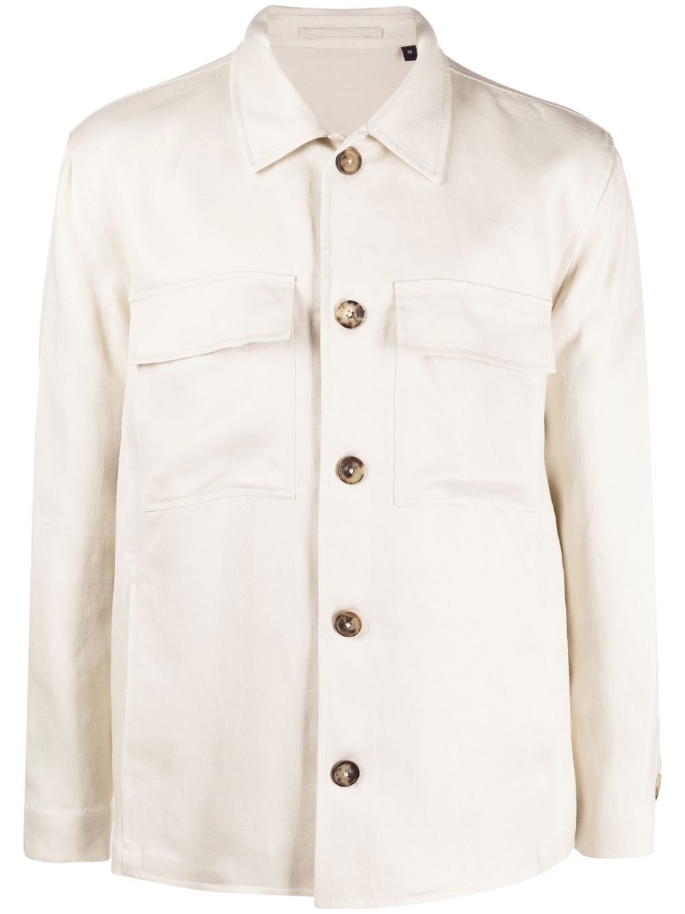 

Lardini long-sleeve linen shirt - White