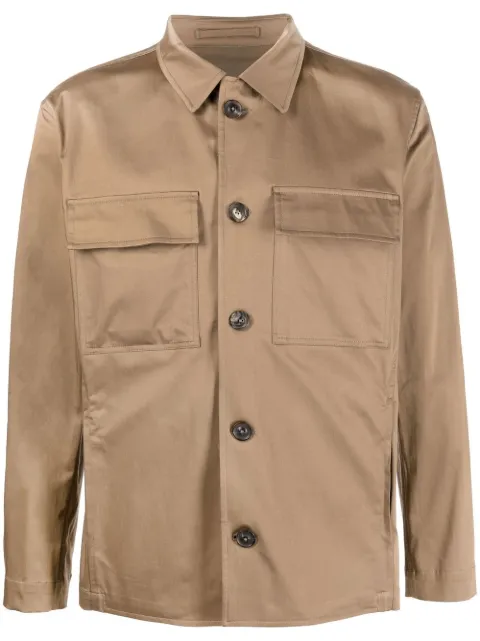 Lardini long-sleeve stretch-cotton shirt