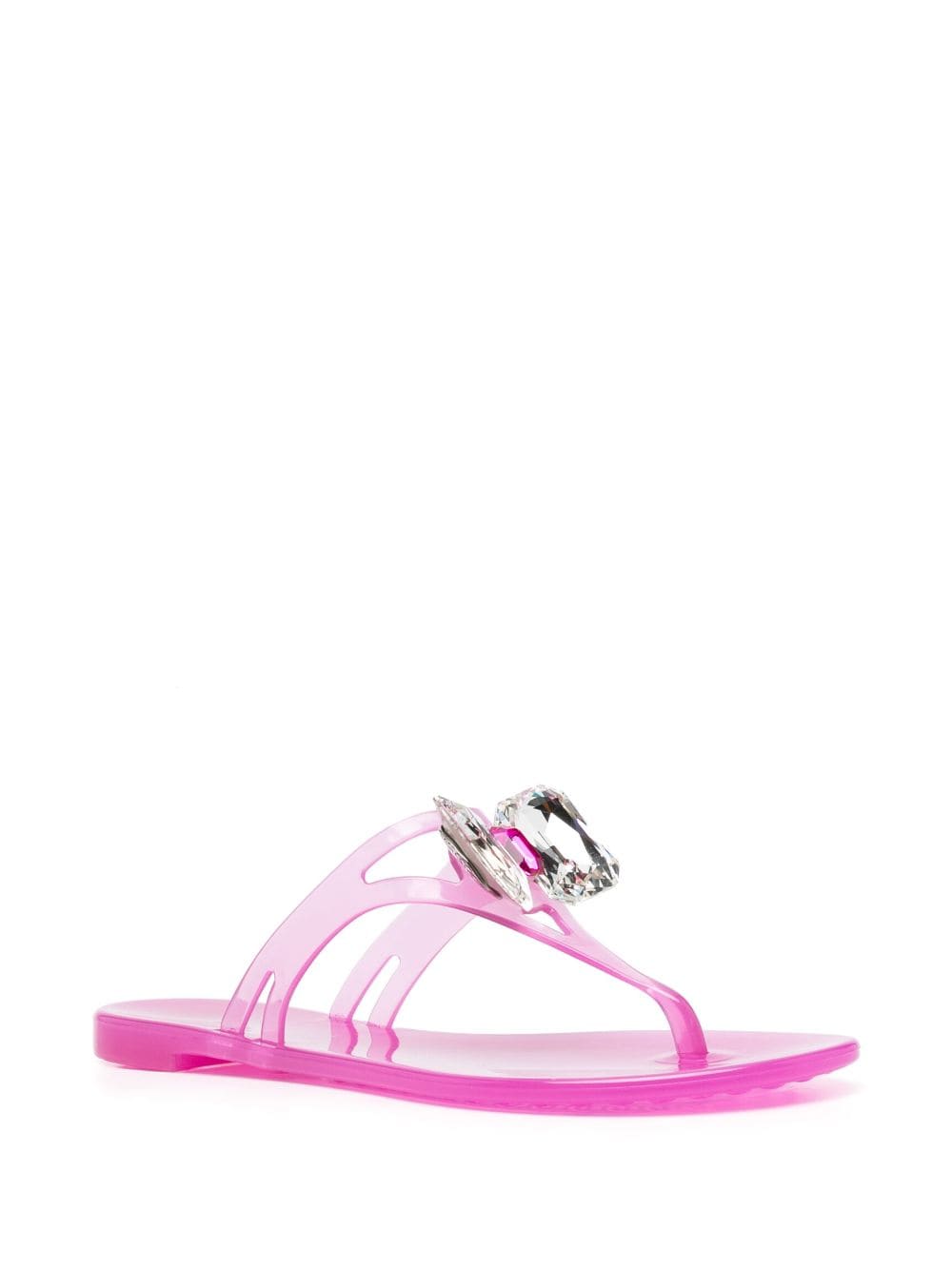 Casadei Teenslippers met kristallen strik - Roze