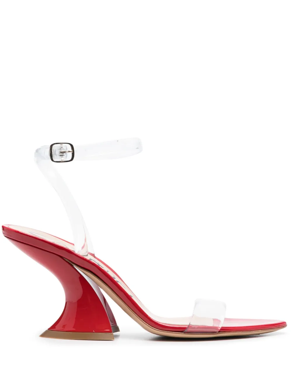 Casadei Elodie Tiffany Pvc Sandals In Red Square