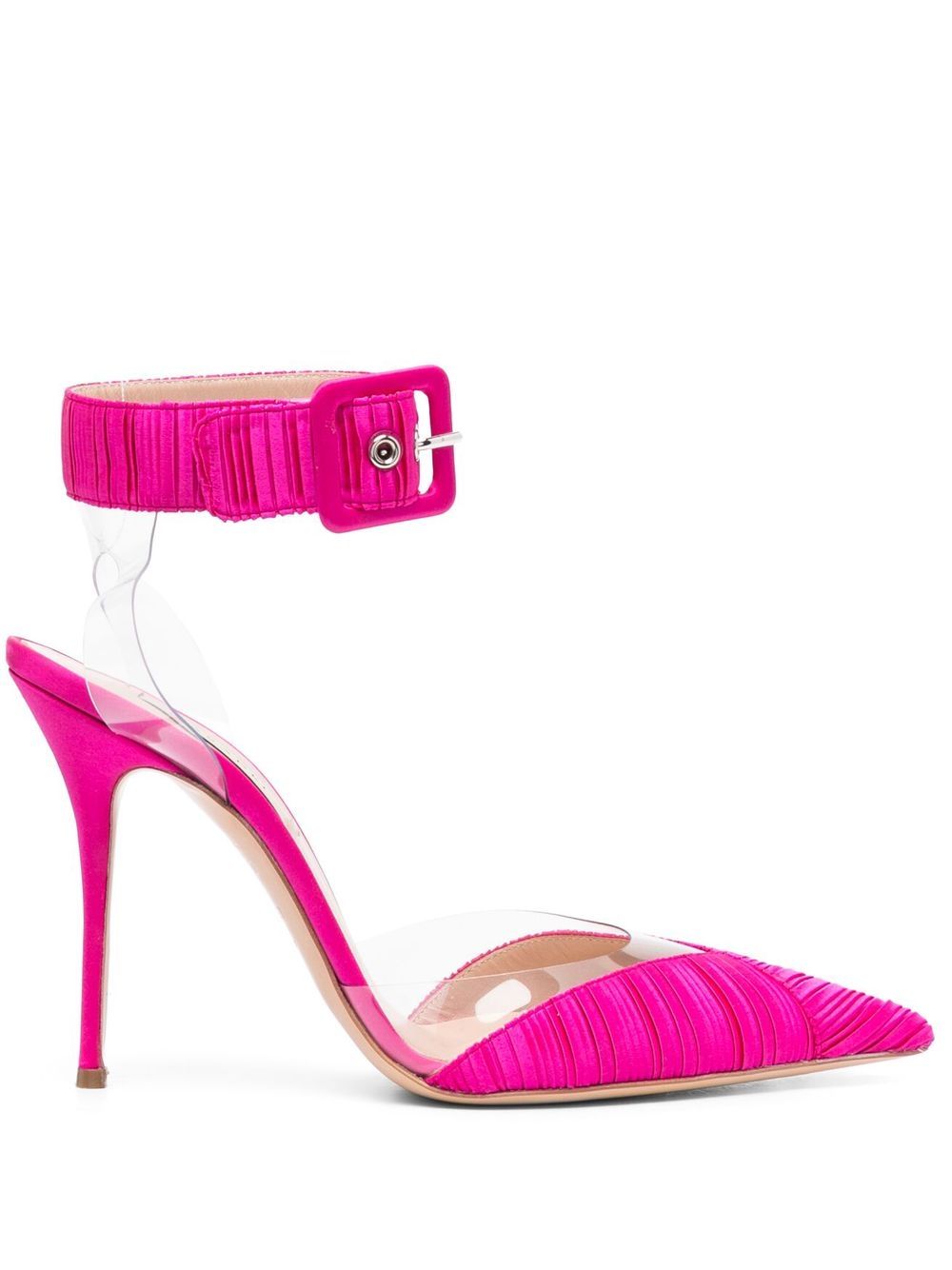 

Casadei Julia 100mm plissé pumps - Pink