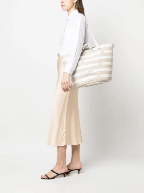 Casadei stripe-pattern leather tote bag 3W374V0000B0284 - 1