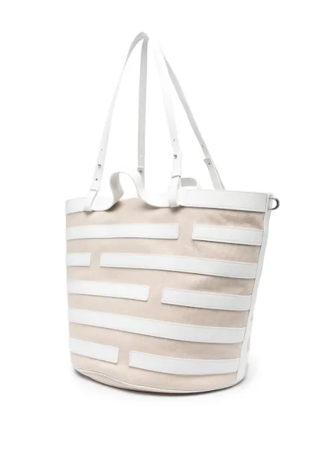 Casadei stripe-pattern leather tote bag 3W374V0000B0284 - 2
