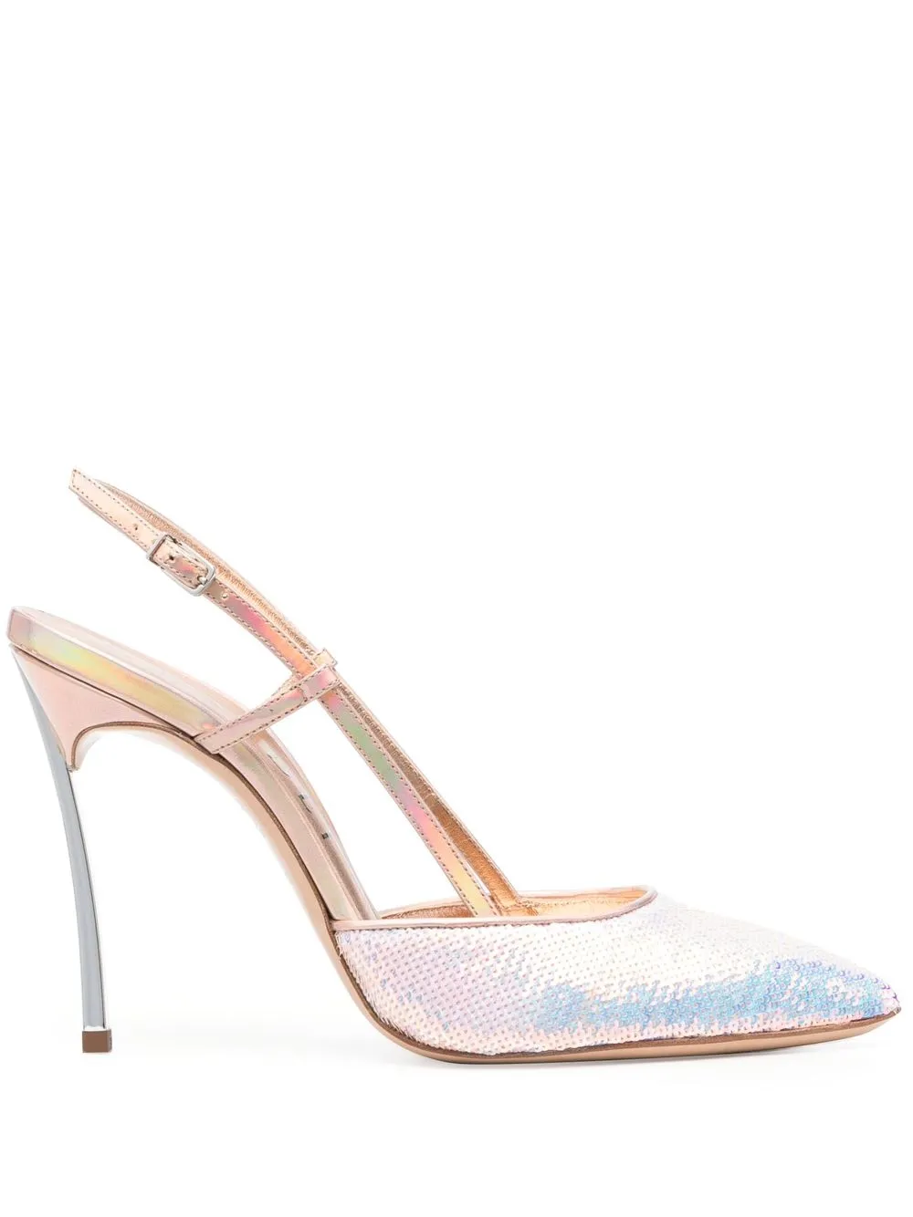 

Casadei Blade Mermaid 120mm metallic pointed pumps - Pink