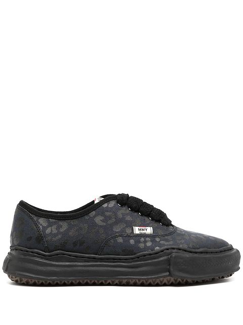 Maison Mihara Yasuhiro leopard-print low-top trainers