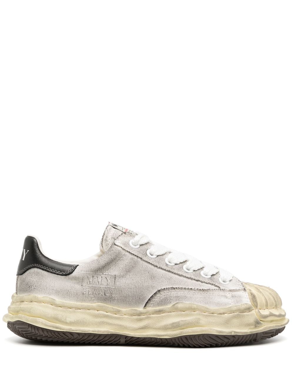 MIHARAYASUHIRO BLAKEY DISTRESSED CANVAS SNEAKERS