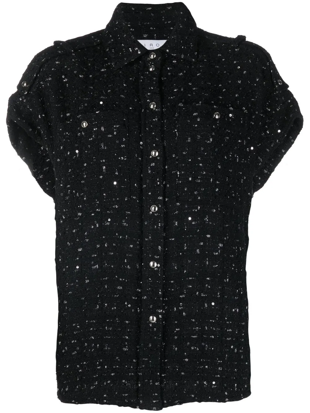 

IRO metallic short-sleeve shirt - Black