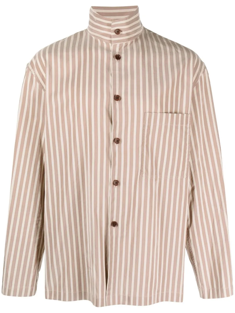 

Lemaire long-sleeve striped shirt - Brown