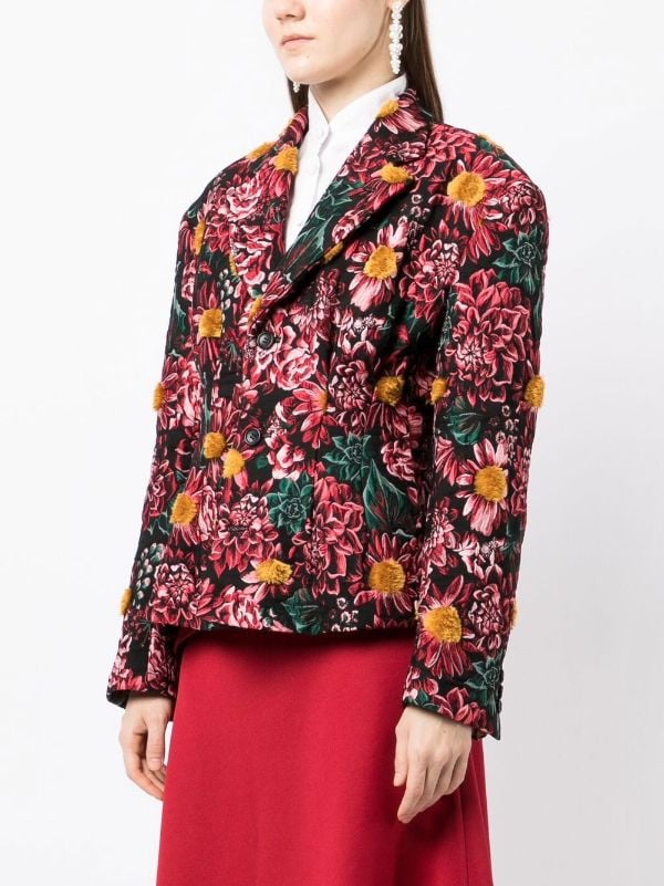 Comme Des Garçons single-breasted Floral Blazer - Farfetch