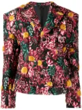 Comme Des Garçons single-breasted floral blazer - Red